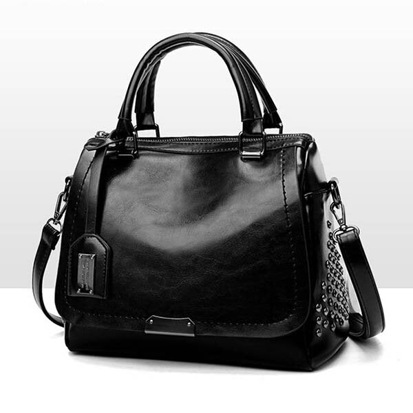 WW | Luxury Leather Handbag with Studs
