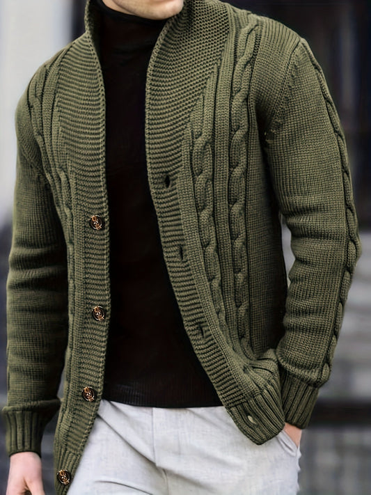 WW | Zopfstrickjacke mit Knöpfen