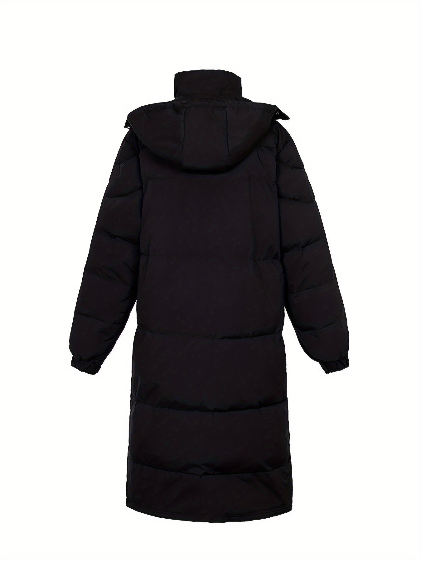 WW | Long Padded Loose Fit Zip Down Winter Jacket For Men - Perfect For Outdoor Activities