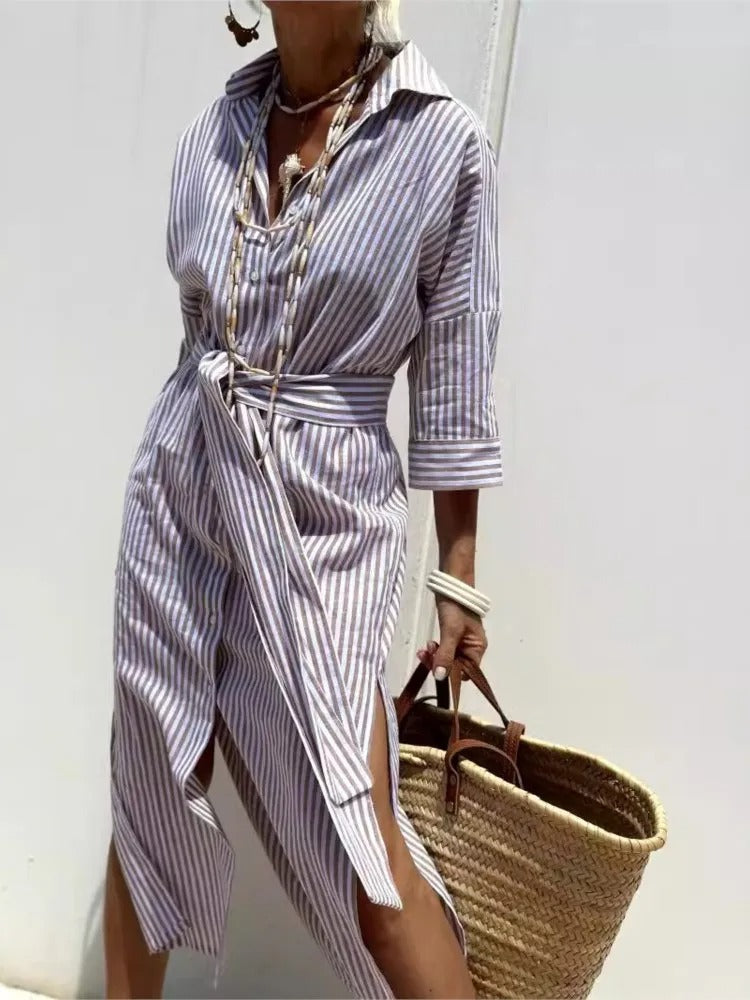 Géraldine | Light, striped, and stylish dress