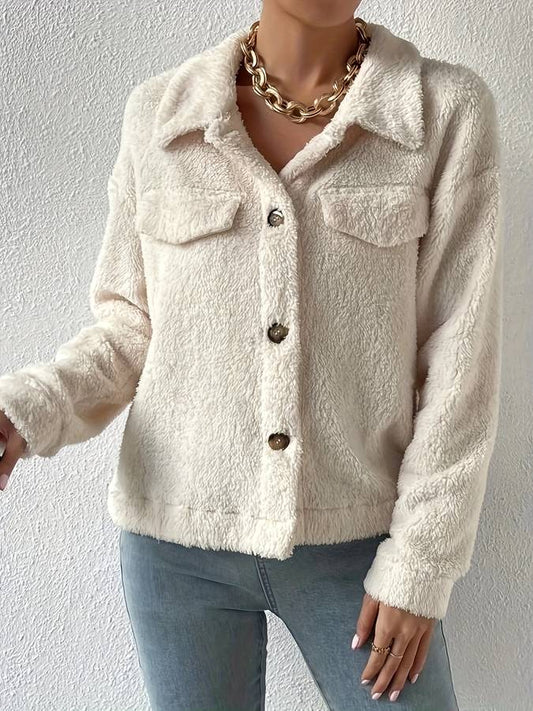 WW | Damen Jacke aus dickem Material mit Knopfverschluss