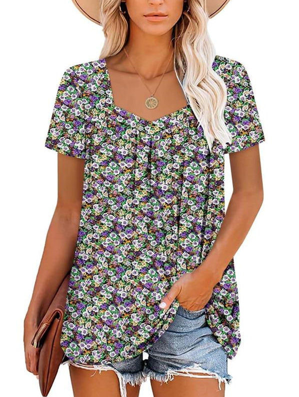 SOREYA™ | Airy Top with Garden Print