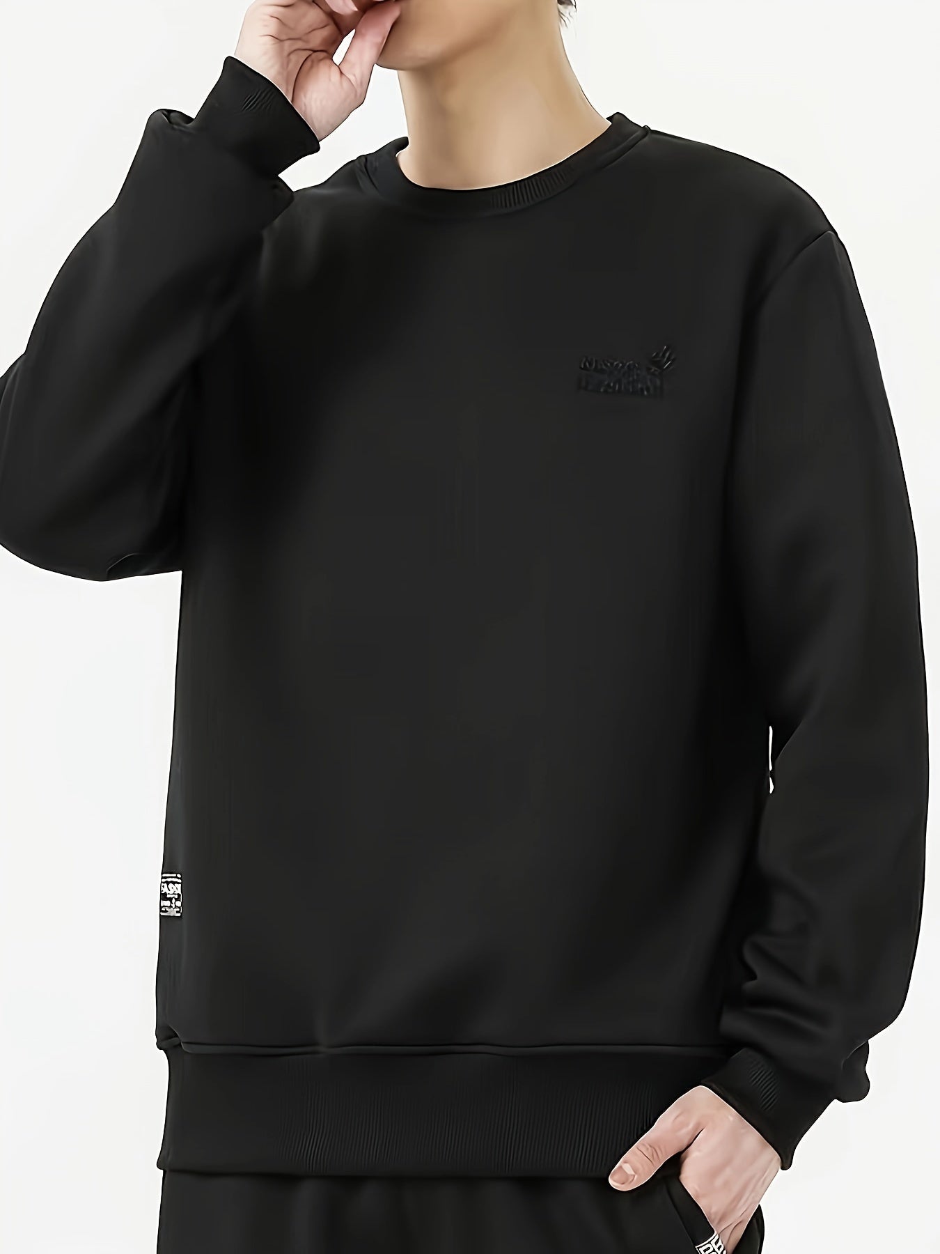 WW | einfarbiger Baumwolle Sweatshirt für Männer - Perfekt für den Alltag