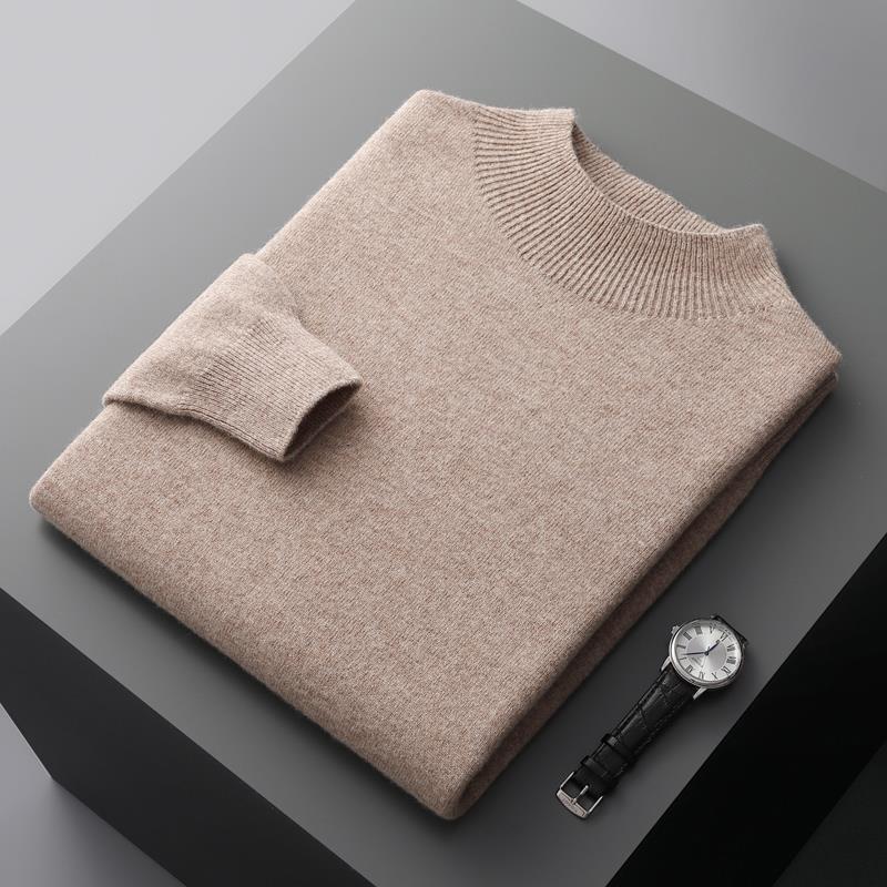WW | Luxuriöser Herrenpullover mit halbem Kragen