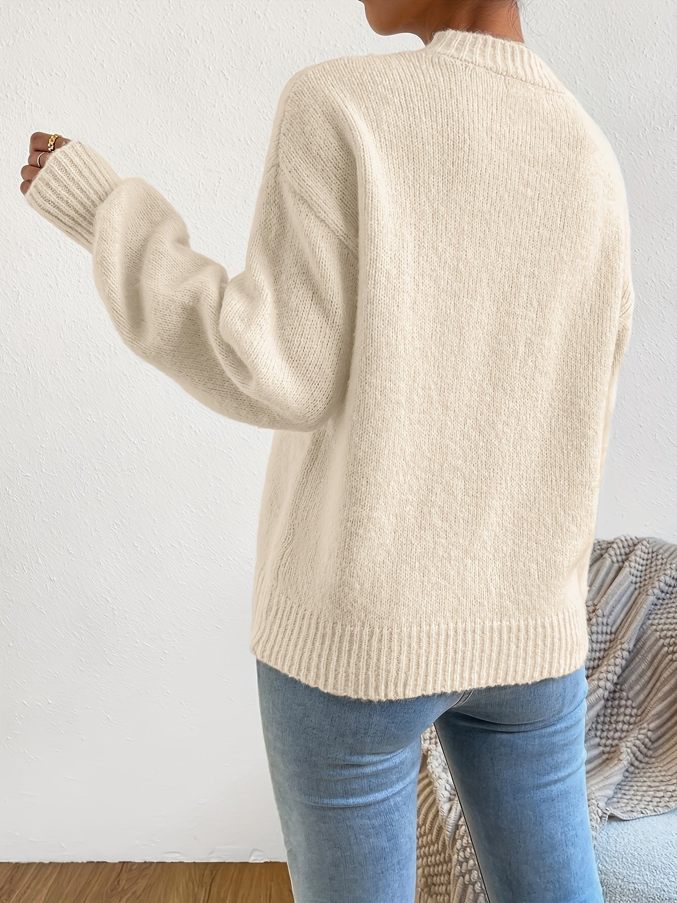 WW | Oversize Strickpullover mit Rundhalsausschnitt – Weich & stylisch für kalte Tage