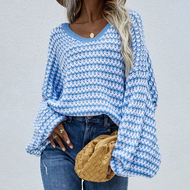 WW | Gestreifter Strickpullover mit Lässigem Look
