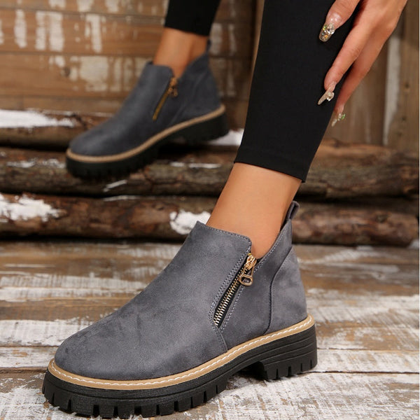 WW | klassische Leder-Stiefeletten für Damen