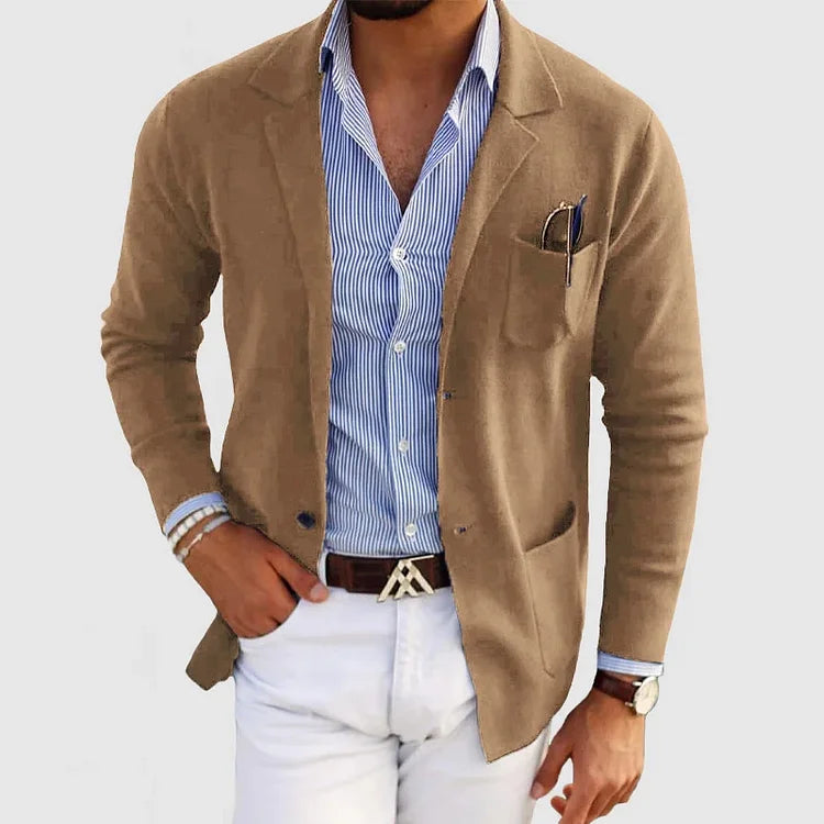 WW | Stylischer Herrenblazer mit lässigen Knopftaschen und Reverskragen