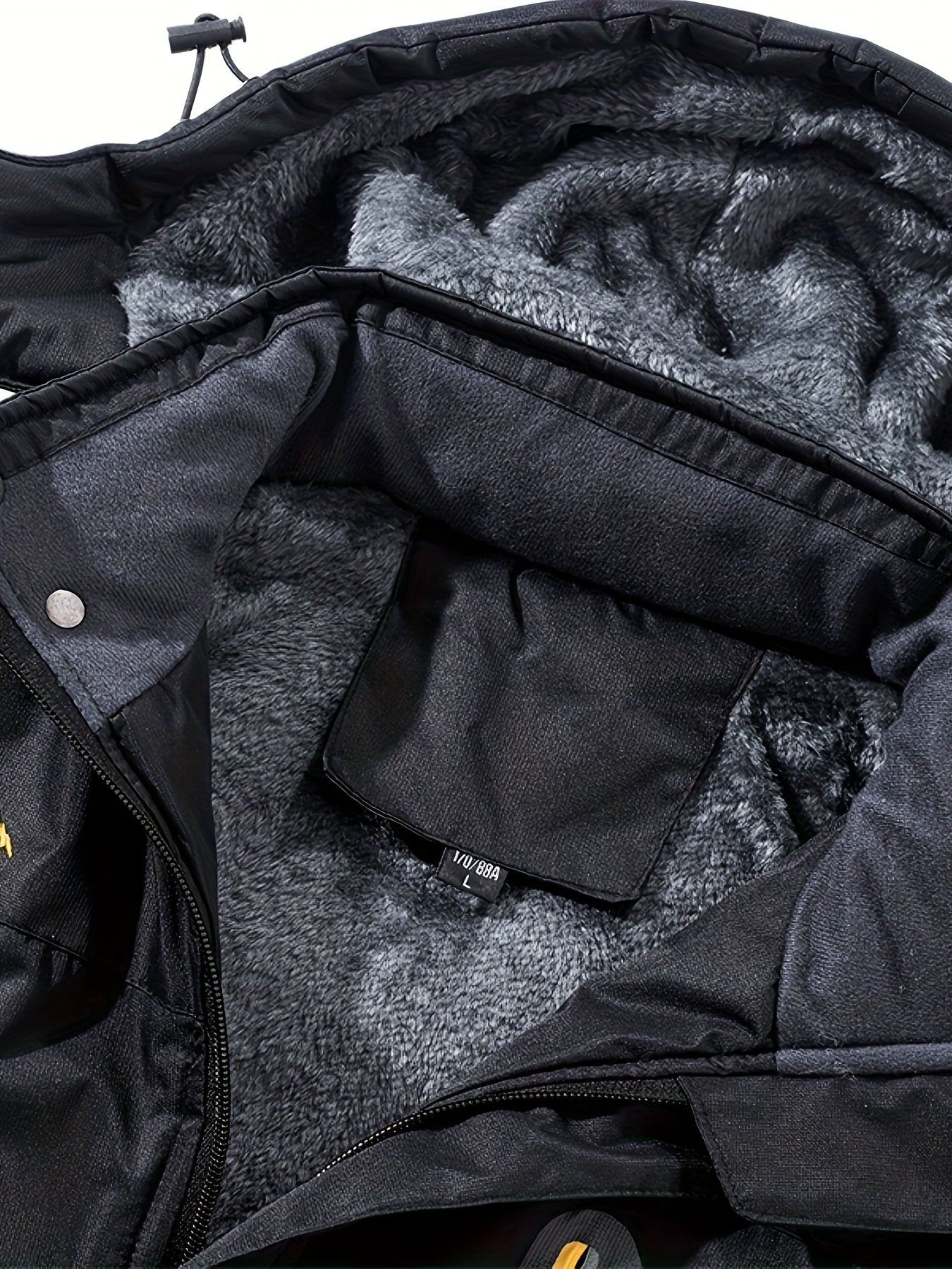 WW | Button Closure Fleece Flap Pocket Winter Jacket For Men - Perfect for Outdoor Activities