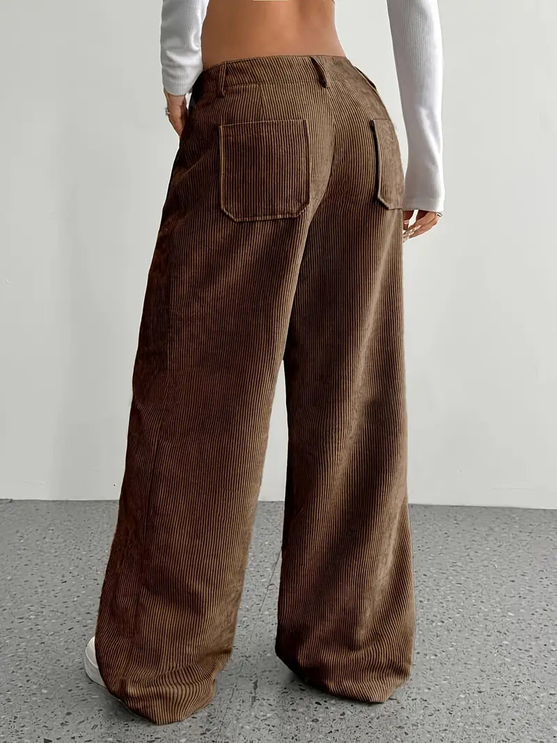 WW | Wide-leg corduroy trousers