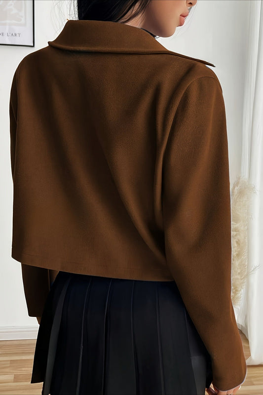 WW | Color Front Zip Sleeve Jacket