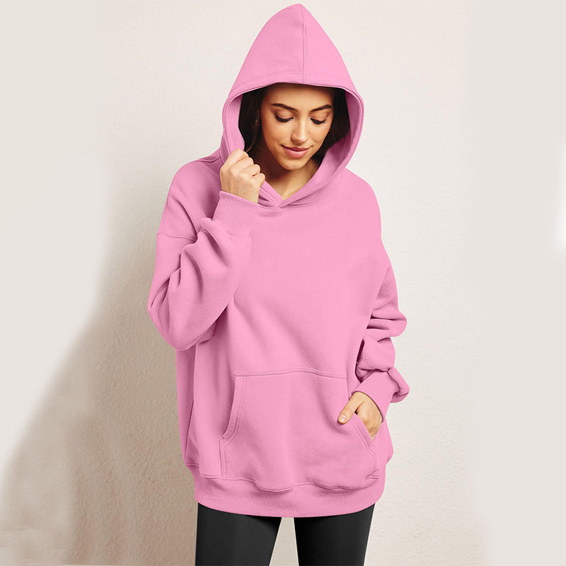 WW | Oversized Fleece Pullover with Pocket for Women