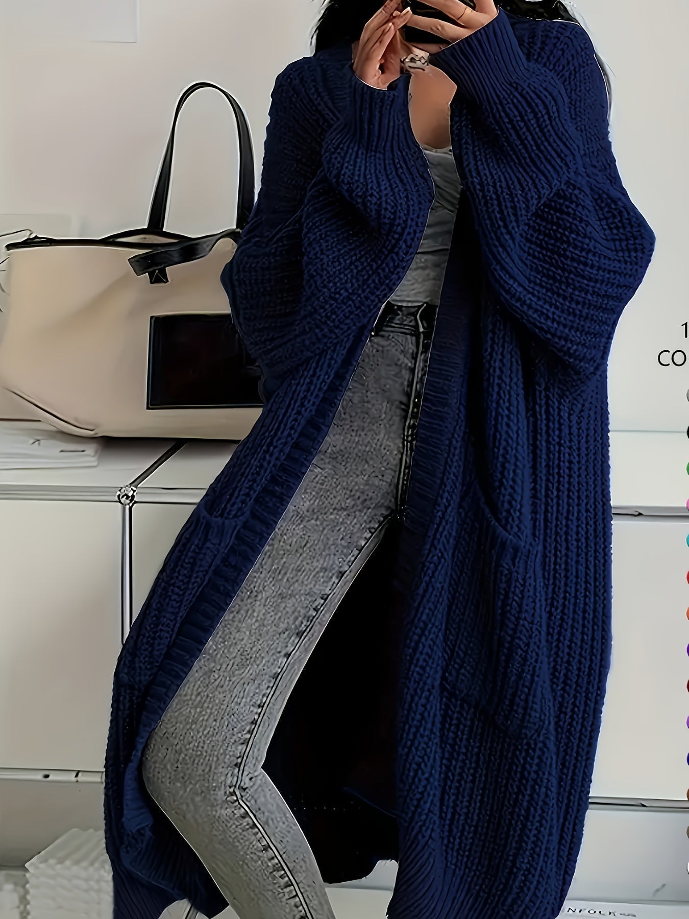 WW | Cozy knit cardigan with belt for women