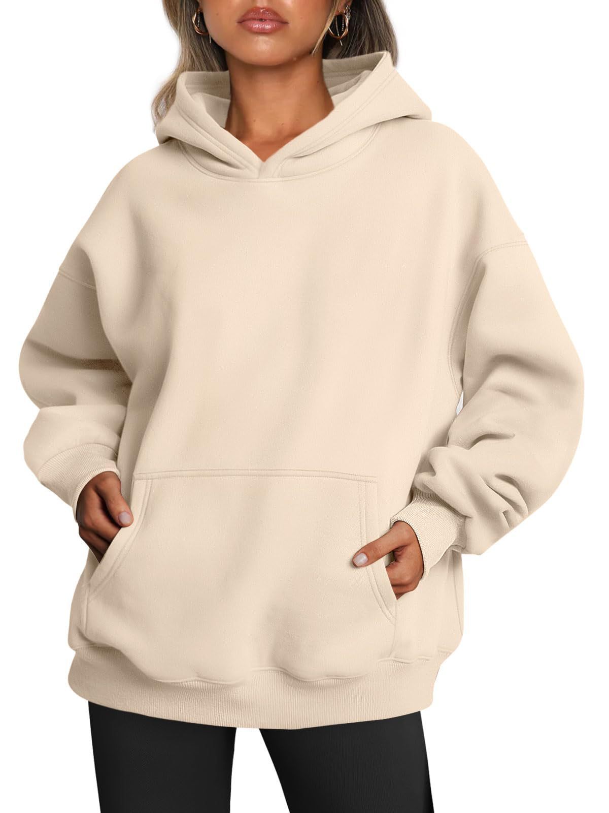 WW | Oversized Fleece Pullover with Pocket for Women