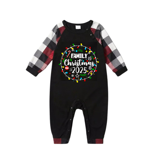 WW | "Family Christmas 2025" Pattern Ⅱ - Red&Black&White Plaid Matching Pajamas