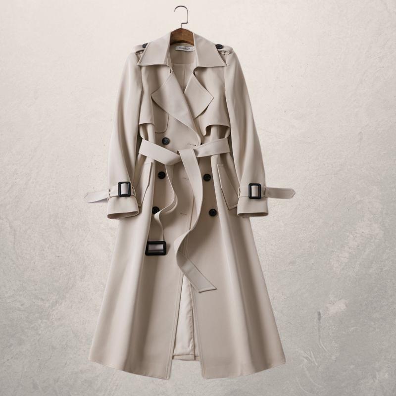 WW | Trenchcoat Doppelreiher Taillengürtel Sturmklappe Verstellbare Bündchen