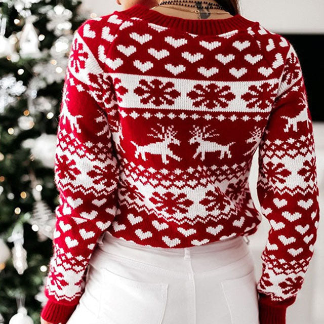 WW | Modischer Weihnachtsstrickpullover für Winter
