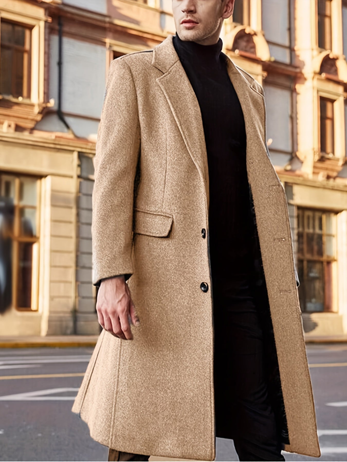 WW | Elegant Winter Trench Coat for Formal Occasions for Men - Ideal for Autumn/Winter