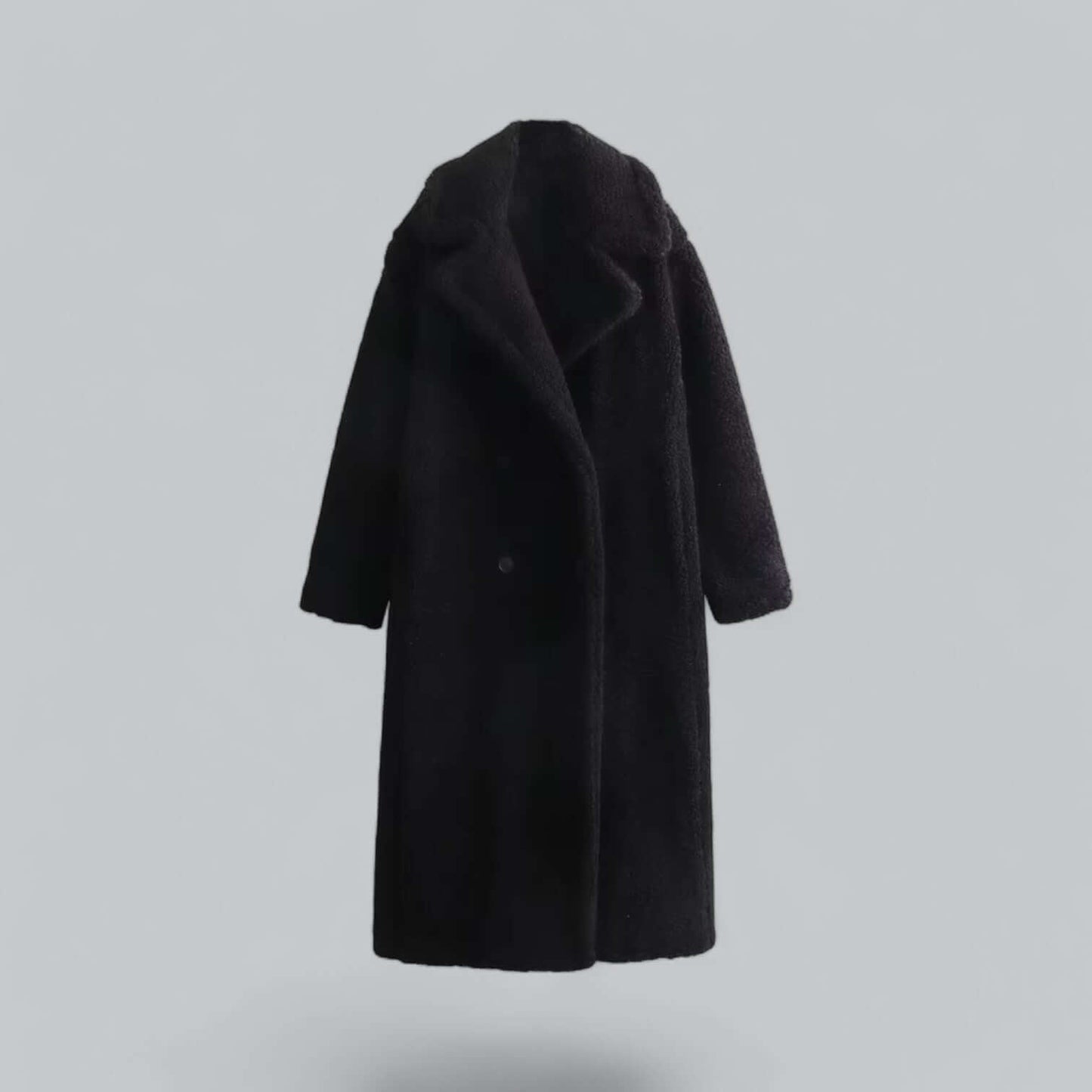 WW | Damen Teddy Kunstfell Lange Jacke