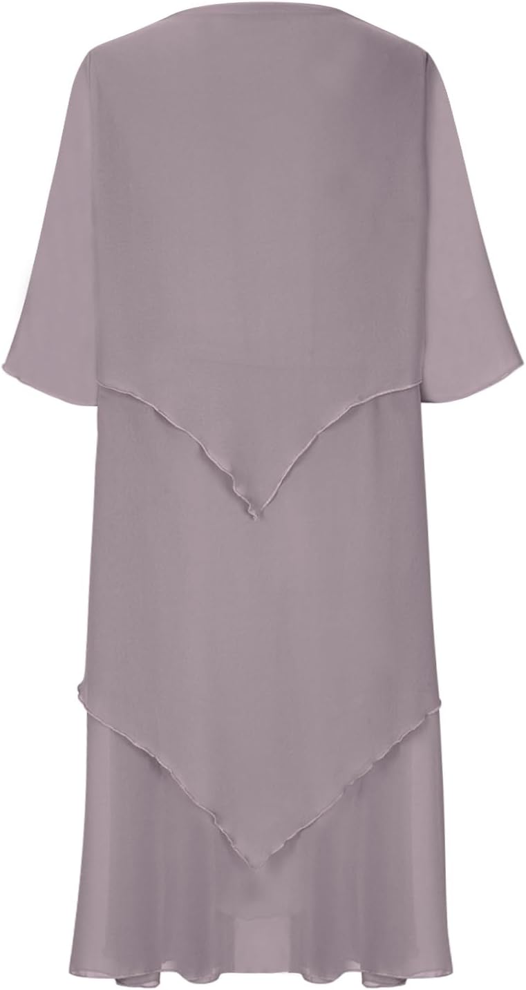 WW | Elegant Chiffon Layered Dress