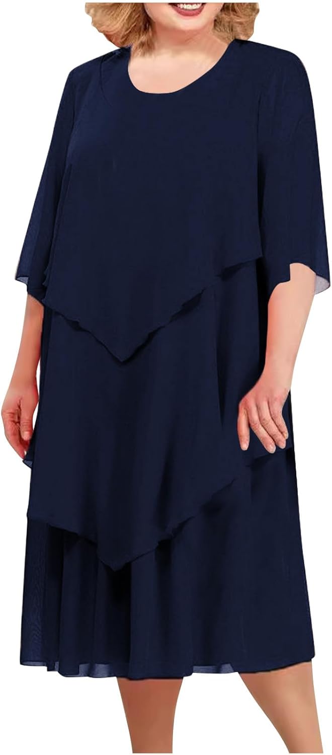 WW | Elegant Chiffon Layered Dress