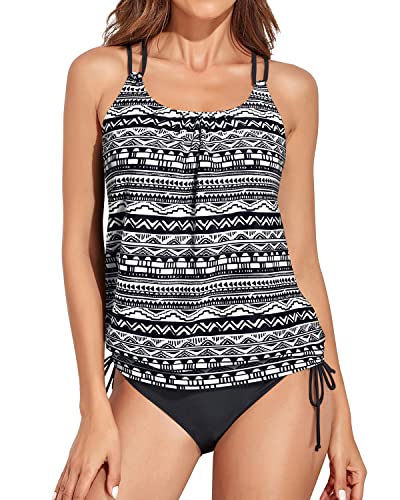 WW | Blouson Tankini Badeanzüge Für Frauen Bauch Kontrolle Schwimmanzüge