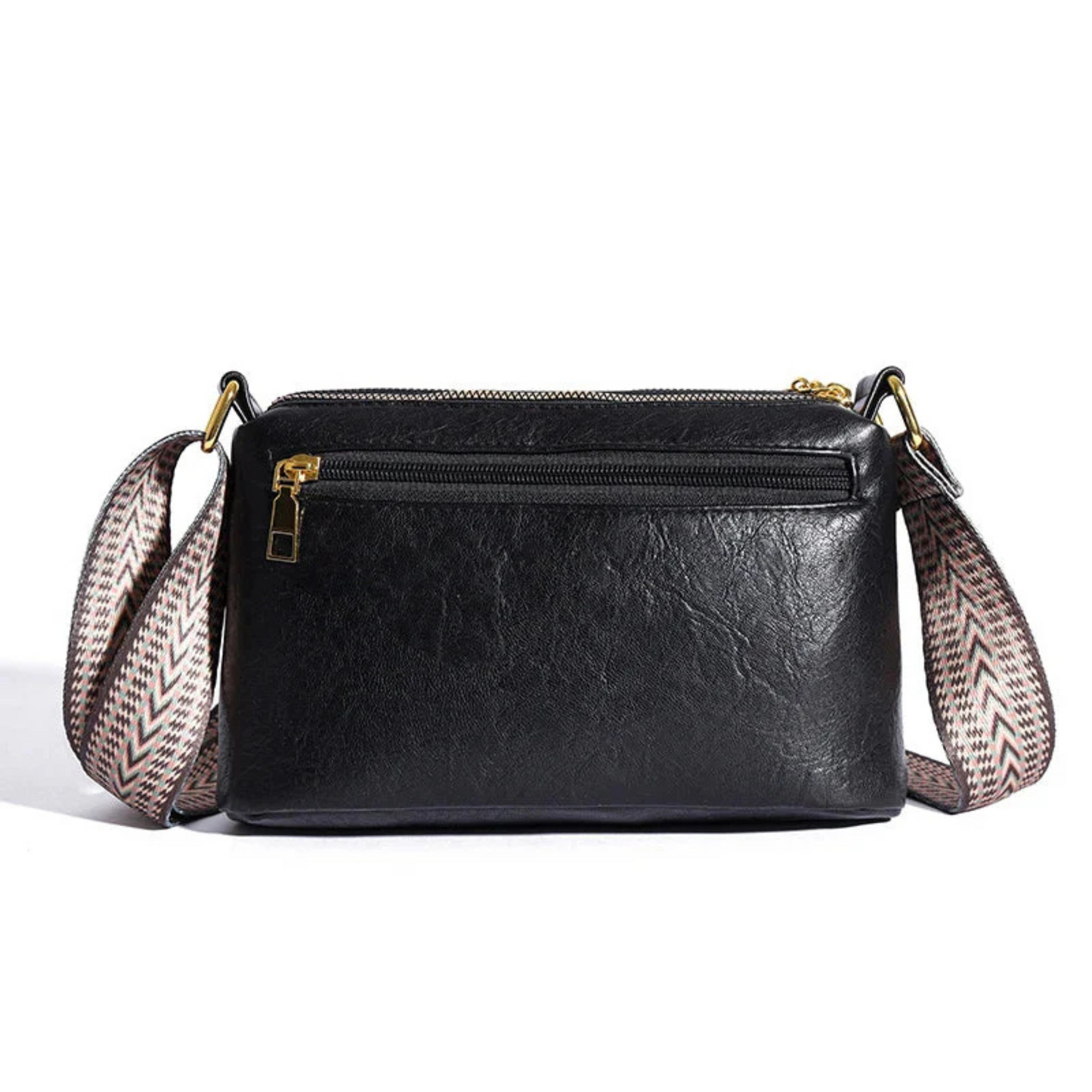 Nyra Elegant Leather Shoulder Bag - Black