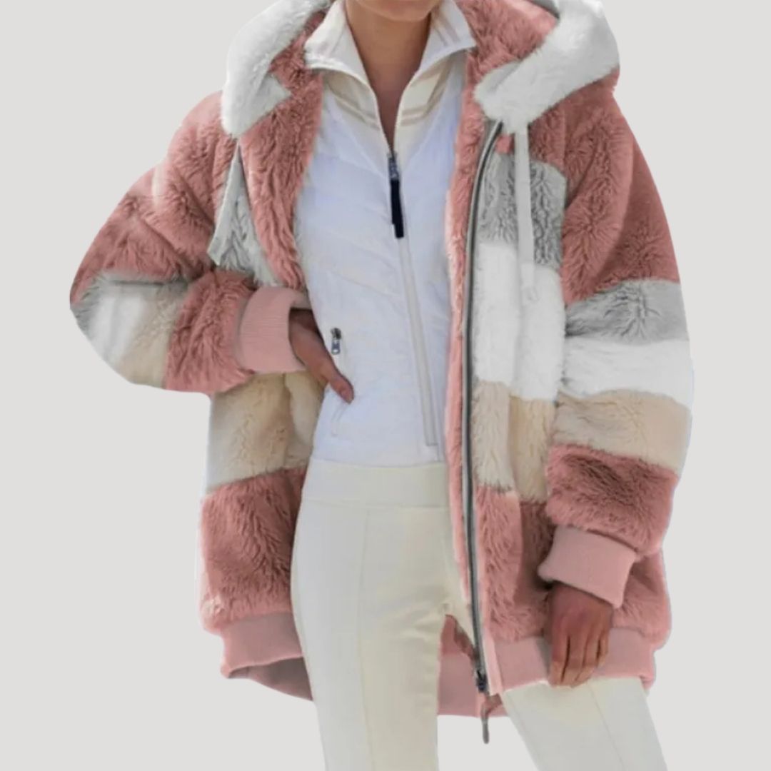 WW | Damen Fluffy Nep Pelz Winterjacke Cozy Stil