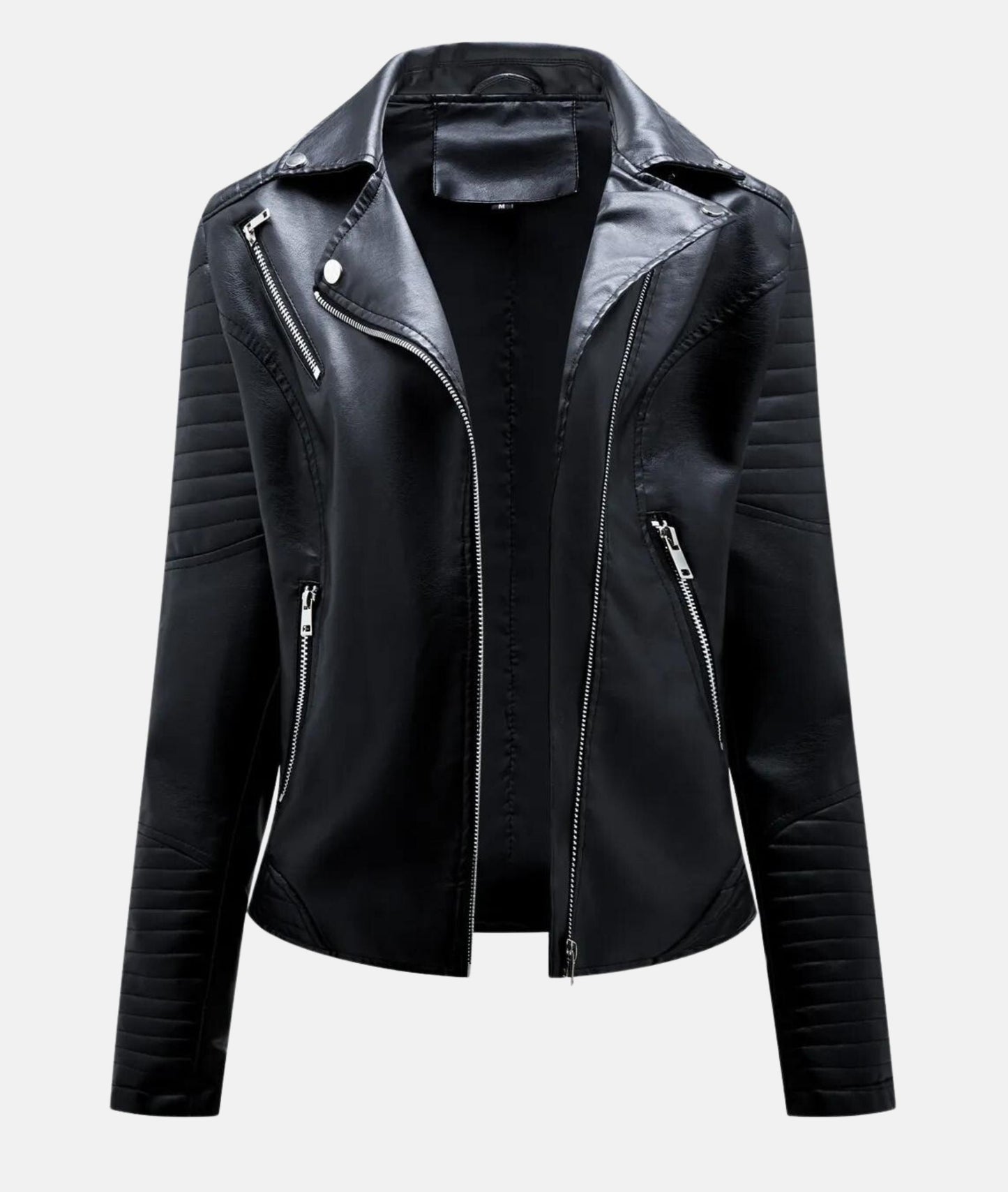 WW | Stylish women's biker jacket made of imitation leather