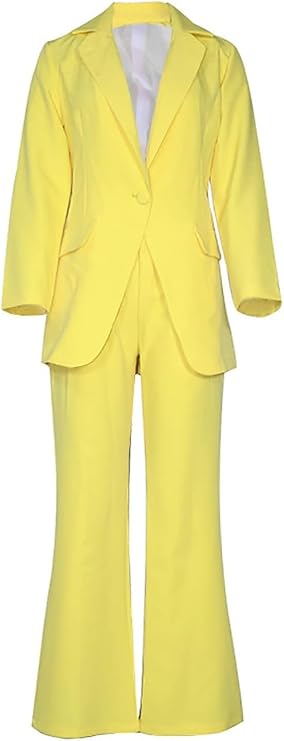 WW Women's Suit - Stylish Two-Piece with Blazer & Long Trousers, Elegant Pant Suit for Business, Evening & Events