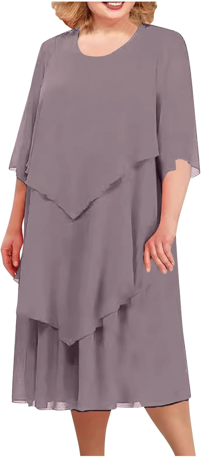 WW | Elegant Chiffon Layered Dress