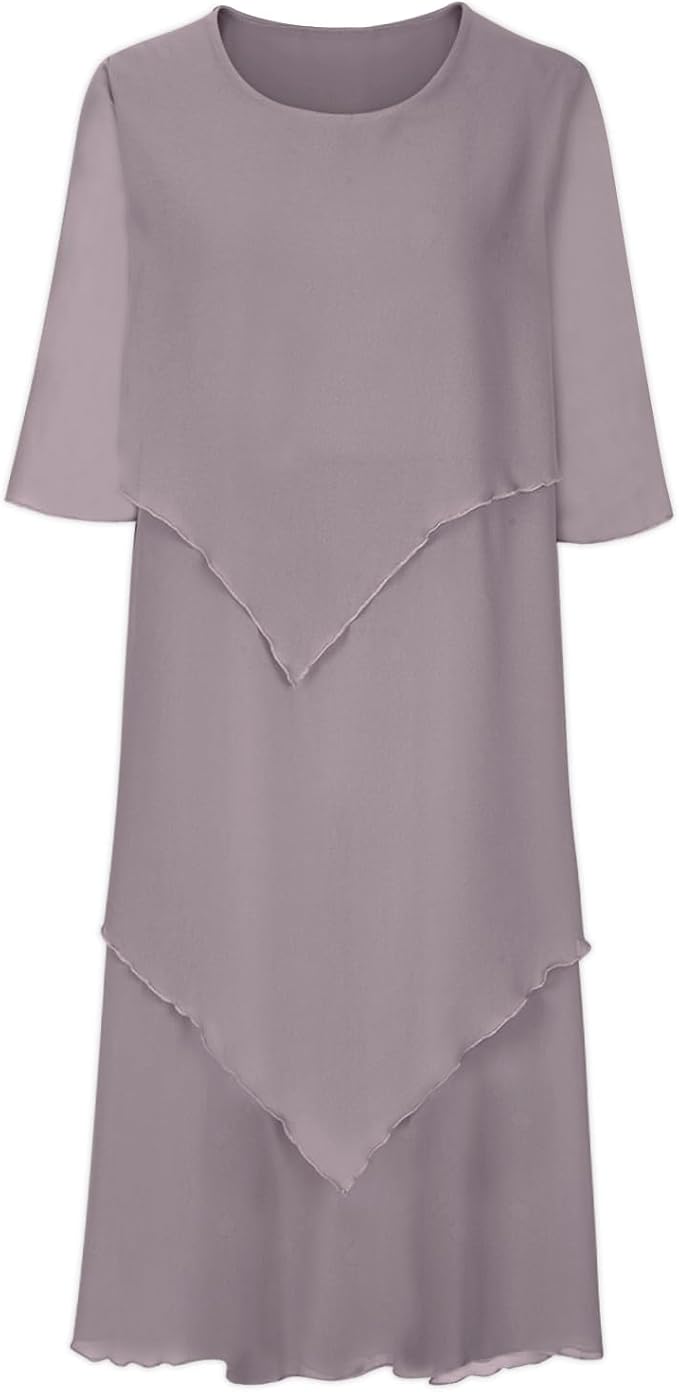 WW | Elegant Chiffon Layered Dress