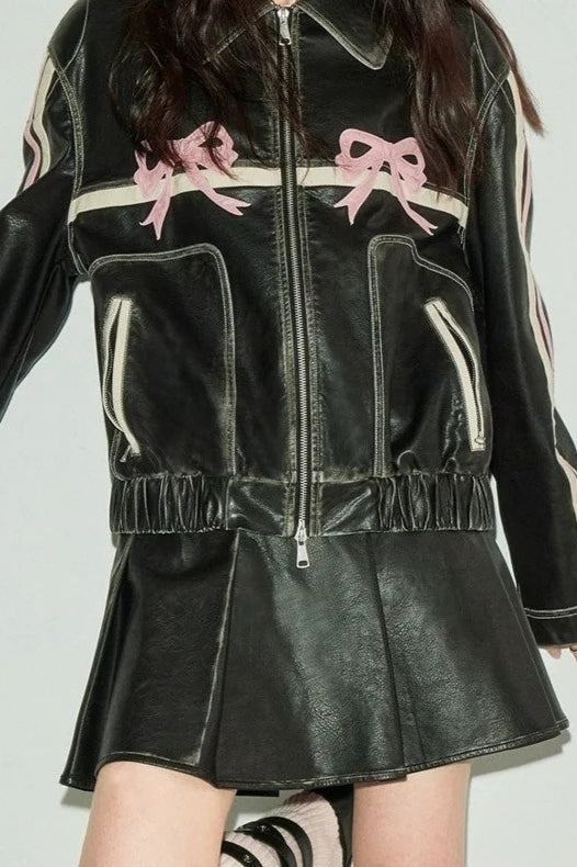 WW | Dekor Faux Leder Bikerjacke