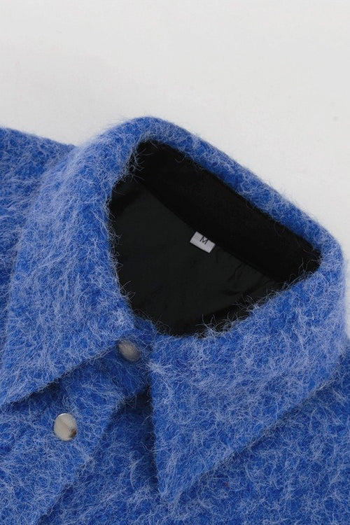 WW | Ärmel Blauer Wolljacke