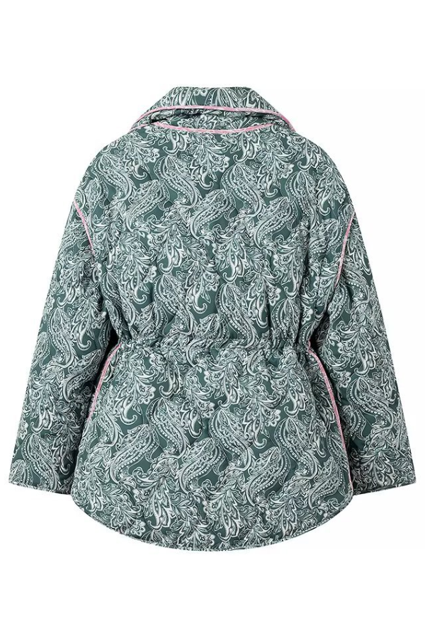WW | und lässige lockere Baumwolle bedruckte Langarmjacke