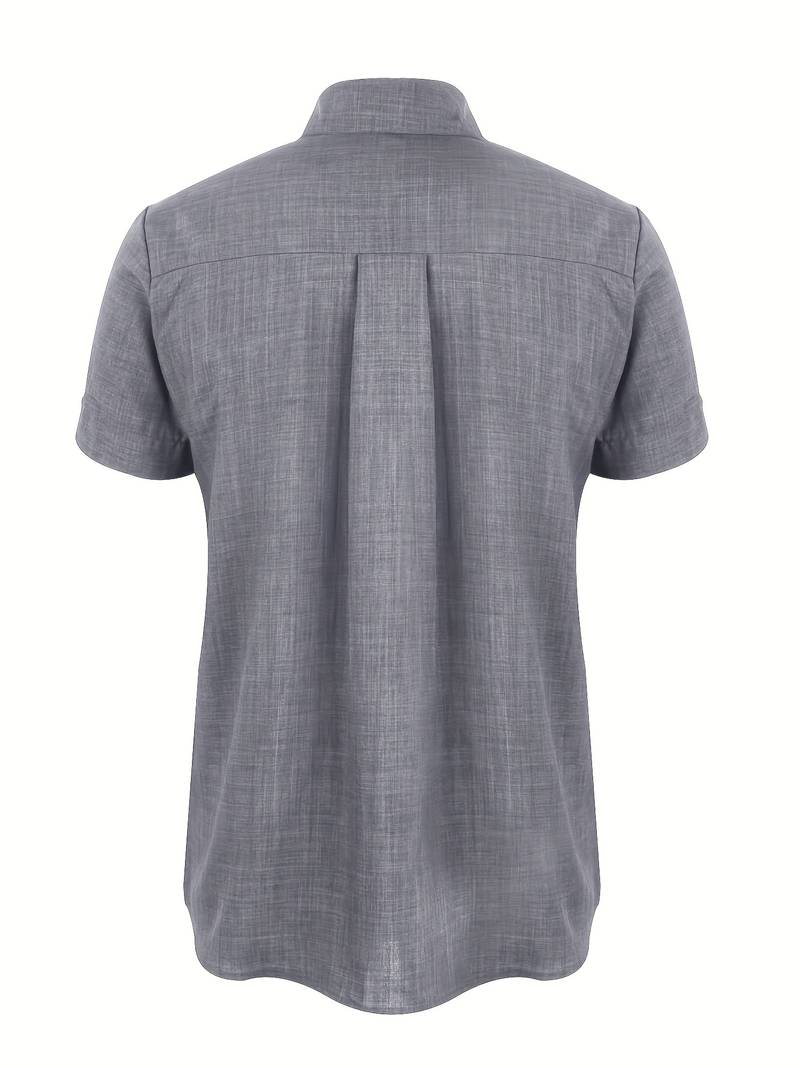 WW | Men's Classic Casual Button-Down Short Sleeve Shirt