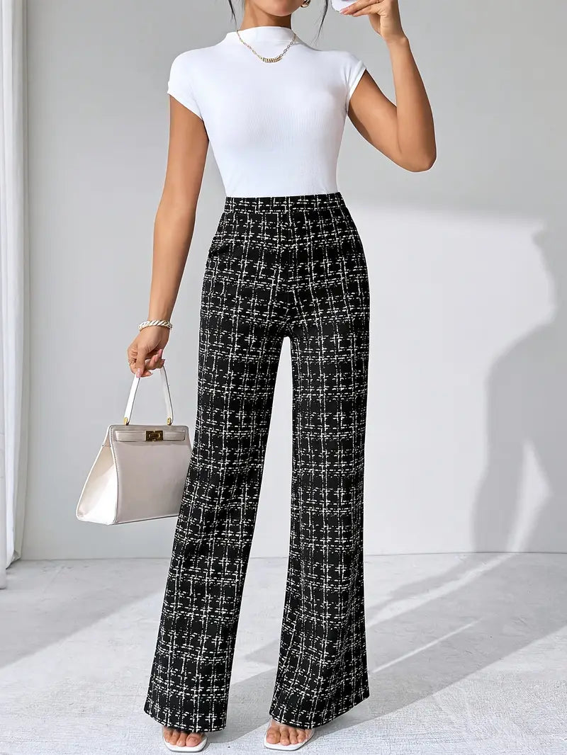 WW | Tweed Plaid Glockenhose