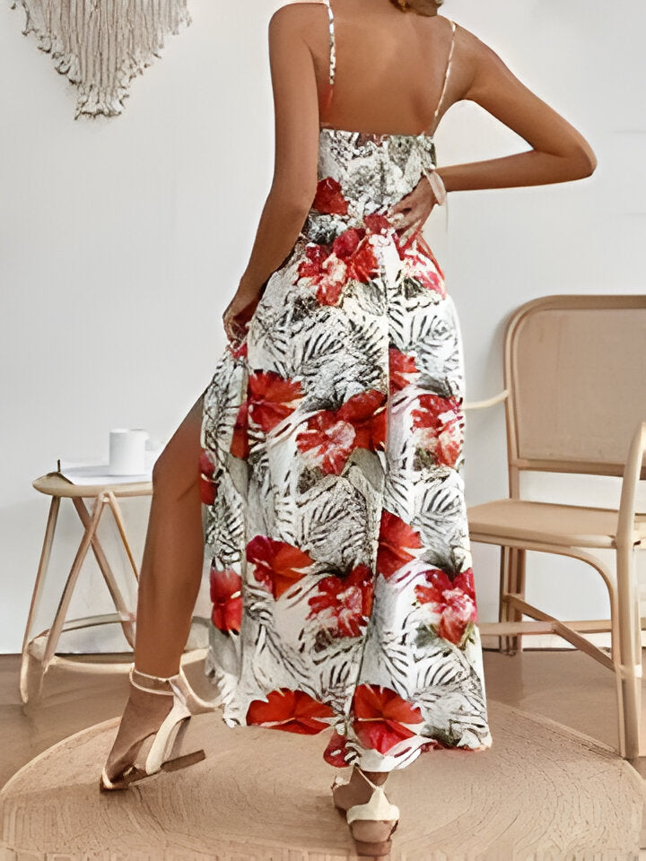 WW | Elegantes Ärmelloses Geteiltes Kleid Für Frauen
