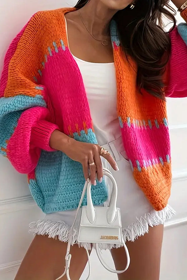 WW | Cozy leisure cardigan with contrasting seam detailing