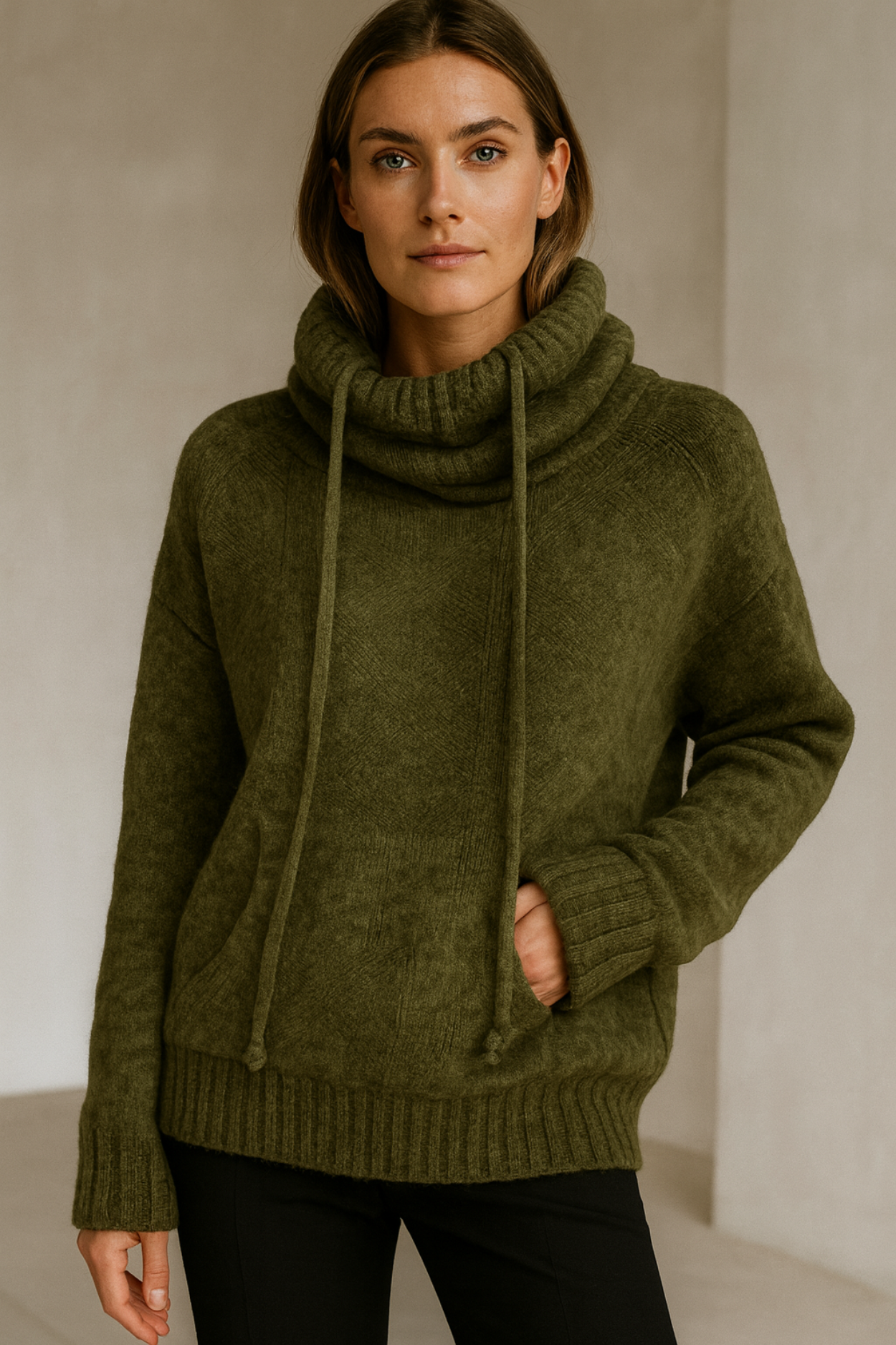 Xena | Long Sleeve Sweater with Pocket