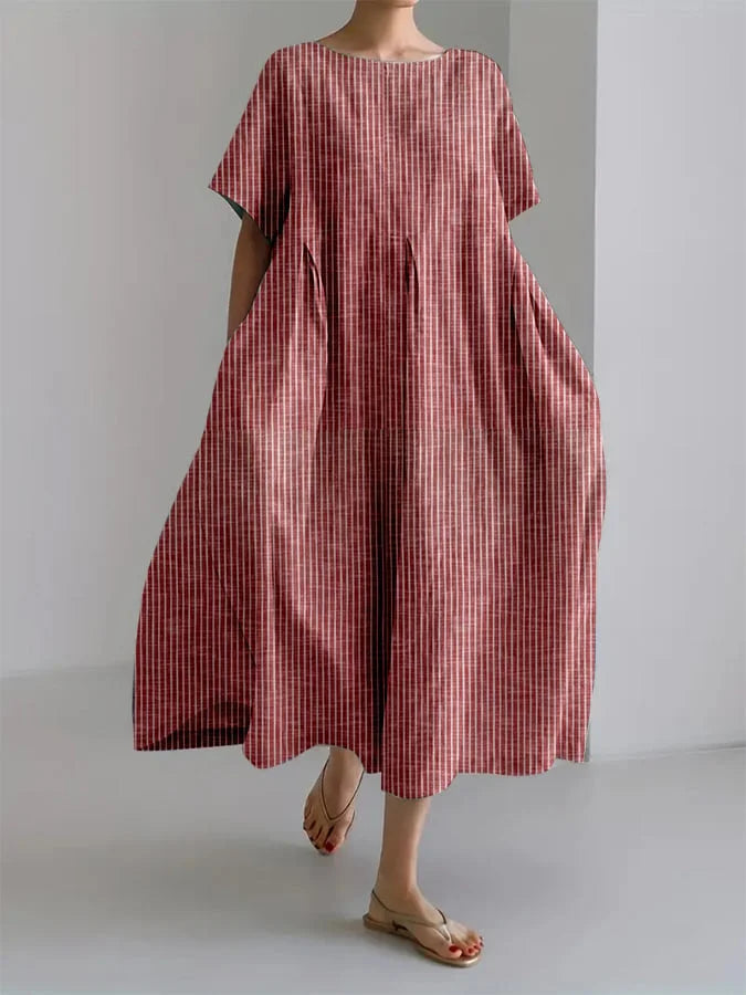 BIANCA | Long casual dress with a comfortable fit and retro style for everyday wear