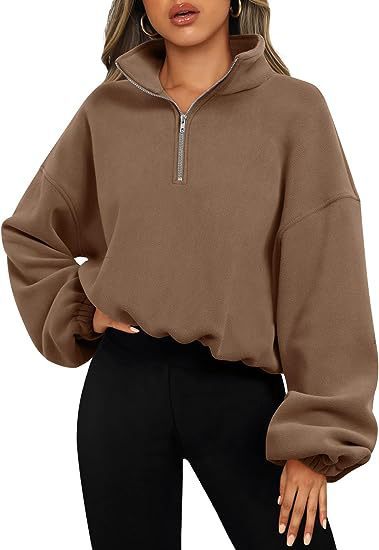 WW | Women's Half-Zip Sweatshirt with Stand-Up Collar