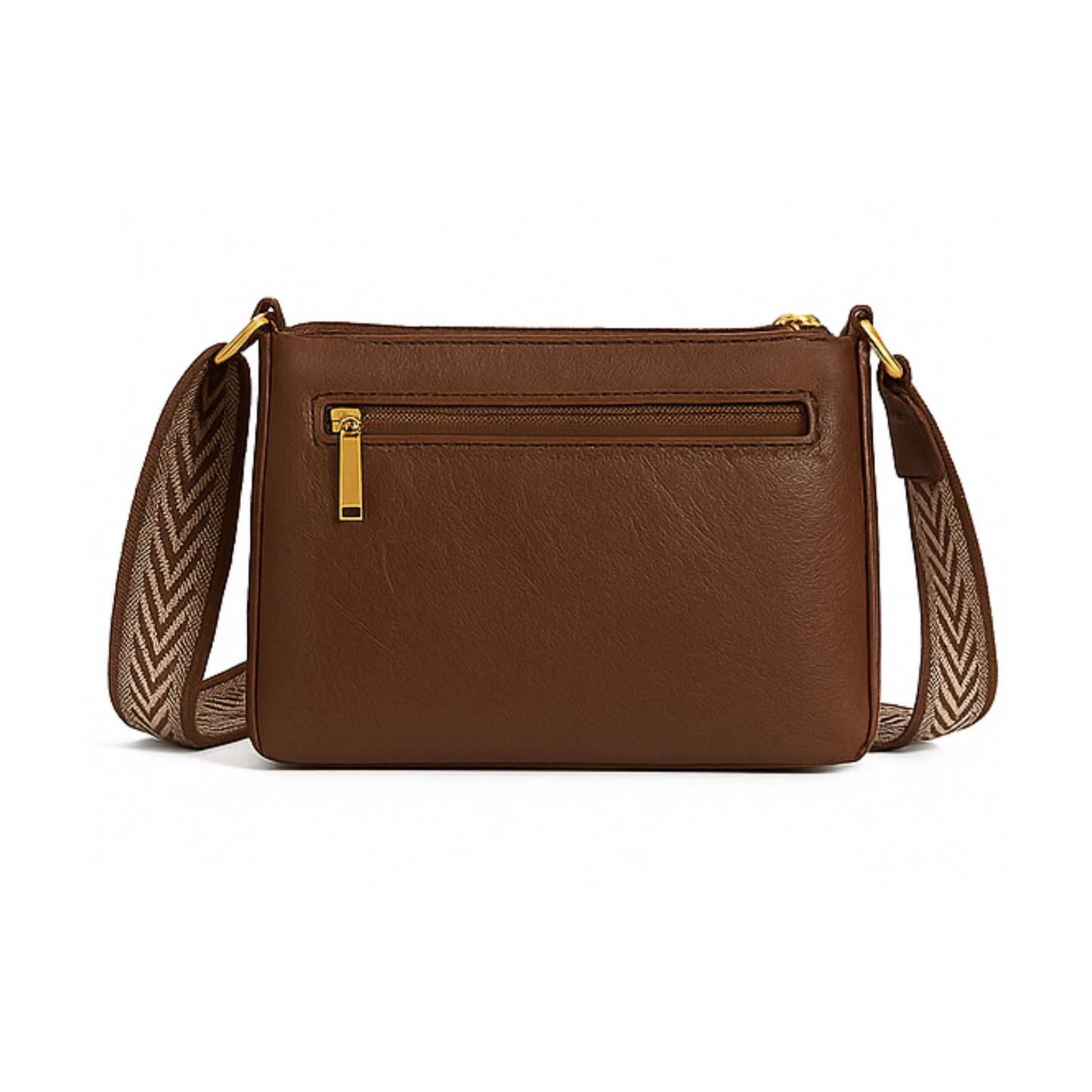 Nyra Elegant Leather Shoulder Bag - Brown