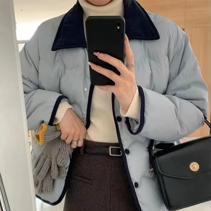 WW | Quilted Jacket with Collar and Button Placket