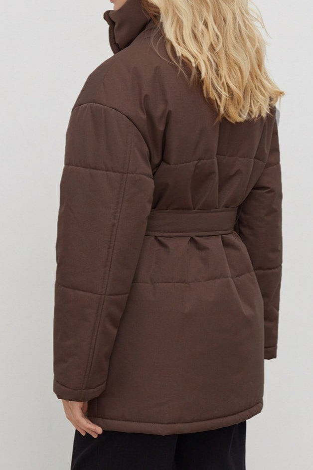 WW | Baumwolle Krawatten Taille Puffer Jacke