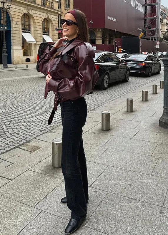 WW | Revers Kunstlederjacke