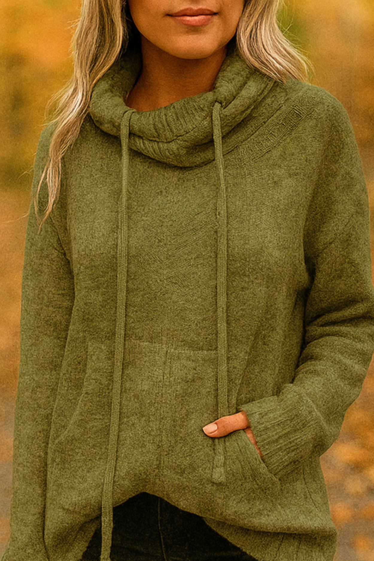 Xena | Long Sleeve Sweater with Pocket