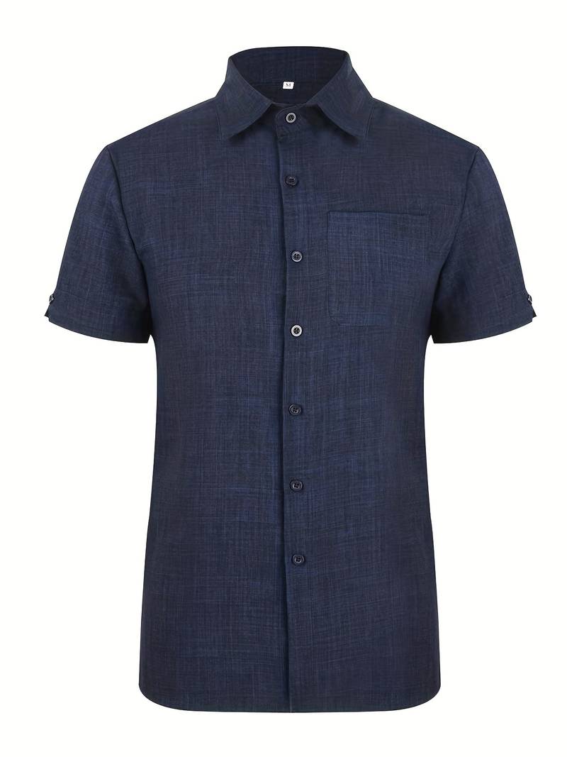 WW | Men's Classic Casual Button-Down Short Sleeve Shirt