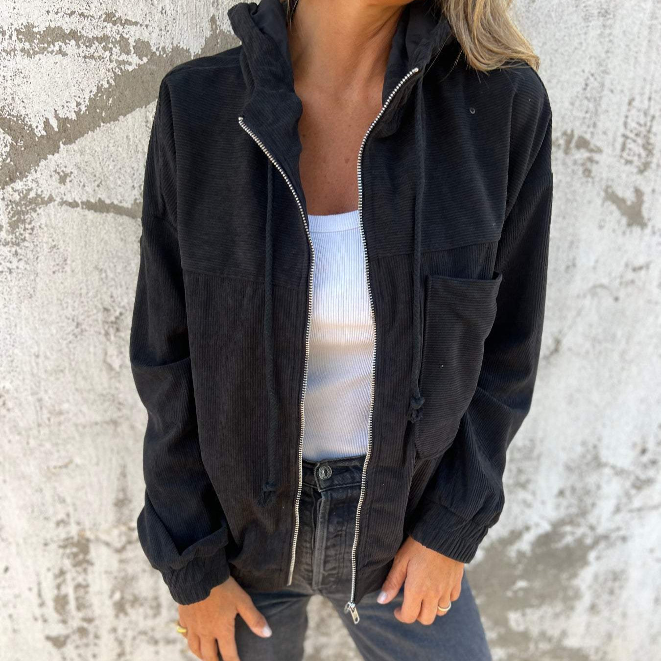 WW | Damen Stilvolles Baumwolljacke Zeitloser Stil