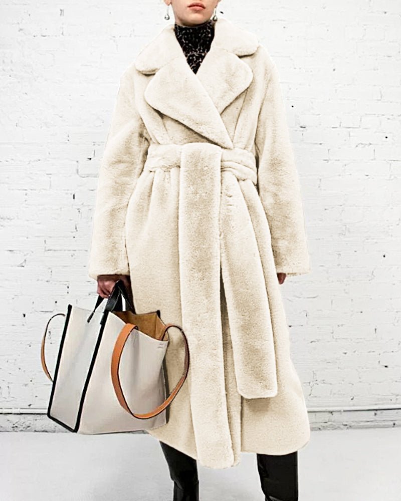 WW | Übergroßer Kunstpelzmantel - Ultra-weiche Wärme - Langschnitt Design - Winter Glam